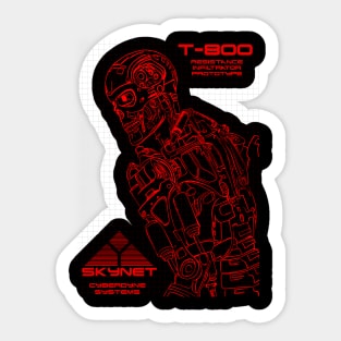 Terminator T-800 skynet Sticker